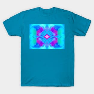 Teal and Pink Tie-Dye T-Shirt